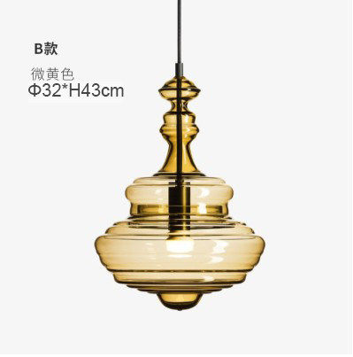 Hand-blown glass creative hanging lamp