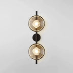 Modern Double Head Water Ripple Glass Wall Sconce - Stone Pattern Wall Lamp
