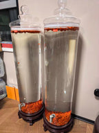 High-end professional large-capacity glass jars for making wine, wine jars, and wine bottles