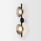 Modern Double Head Water Ripple Glass Wall Sconce - Stone Pattern Wall Lamp