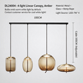Mid-Century Modern Hand Blown Glass Pendant Light, Nordic Minimalist Hemp Rope Art Pendant Lamp