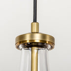 Teardrop Water Drop Glass Pendant Light - Modern Brass Gold Pendant Lamp