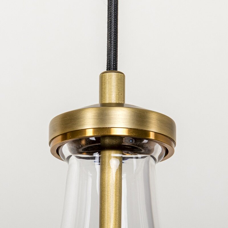 Teardrop Water Drop Glass Pendant Light - Modern Brass Gold Pendant Lamp