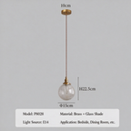 Hand-blown cracked glass globe pendant light, 1.5-meter adjustable cord, perfect for kitchen islands and dining bars